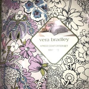 🌸 Vera Bradley Floral Reversible King Comforter Set - complete
